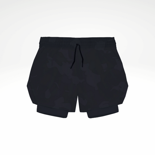 [Inceptus] 2in1 5' Liner Shorts Black Camo