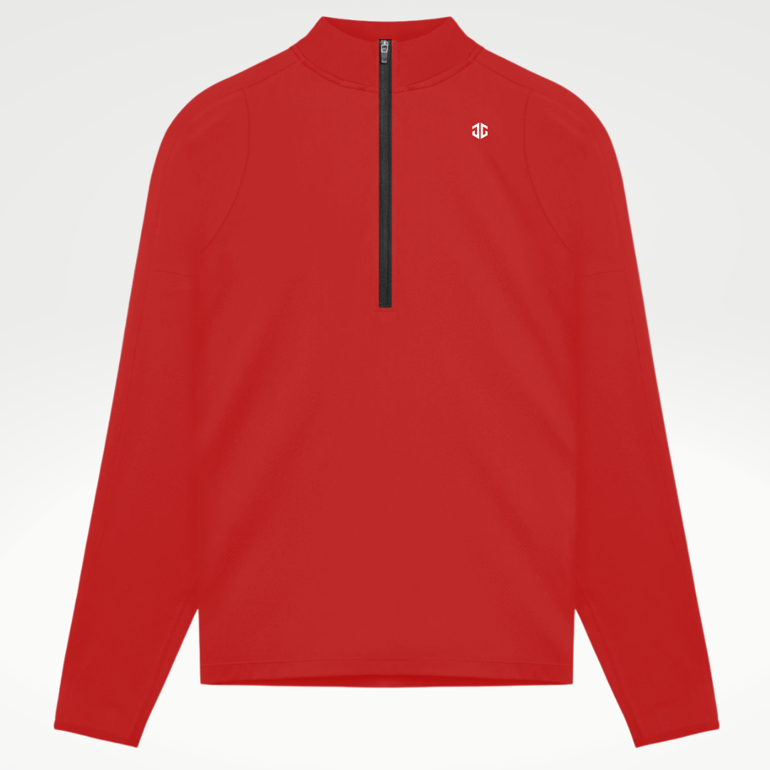 [Core] Quarter Zipped Red