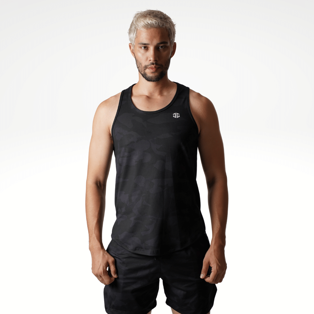 [Inceptus] Tank Top for Men  Black Camo